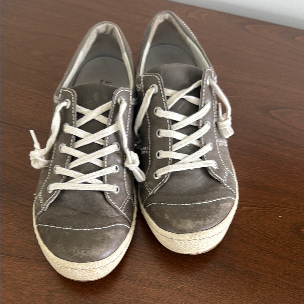 Josef Seibel Gray and White Sneakers